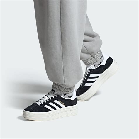 adidas gazelle bold zwart wit|original Adidas gazelle men's black.